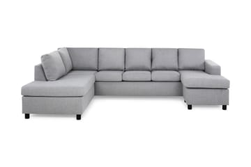Crazy 5-sits Vänstervänd U-formad Soffa med Divan och Schäslong i Tyg