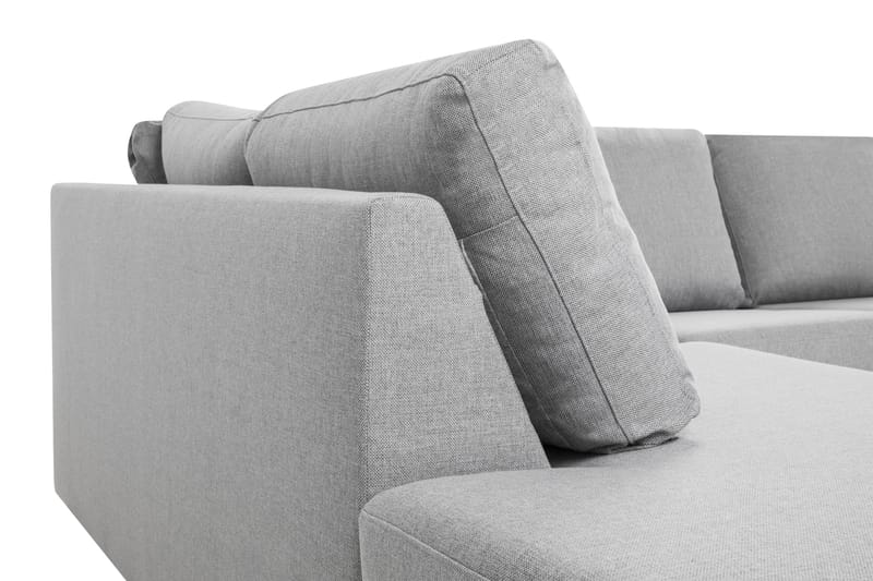 Crazy 5-sits Vänstervänd U-formad Soffa med Divan och Schäslong i Tyg - Grå - Möbler - Soffa - U-soffa