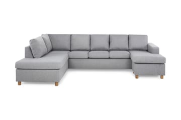 Crazy 5-sits Vänstervänd U-formad Soffa med Divan och Schäslong i Tyg