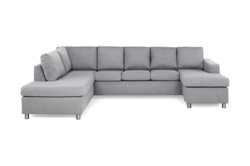 Crazy 5-sits Vänstervänd U-formad Soffa med Divan och Schäslong i Tyg