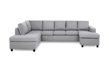 Crazy 5-sits Vänstervänd U-formad Soffa med Divan och Schäslong i Tyg