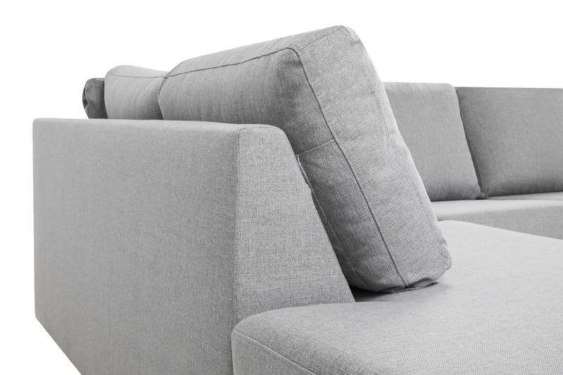 Crazy 5-sits Vänstervänd U-formad Soffa med Divan och Schäslong i Tyg - Grå - Möbler - Soffa - U-soffa