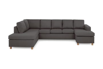 Crazy 5-sits Vänstervänd U-formad Soffa med Divan och Schäslong i Tyg