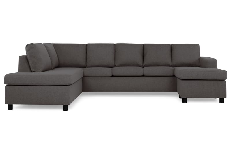 Crazy 5-sits Vänstervänd U-formad Soffa med Divan och Schäslong i Tyg - Mörkgrå - Möbler - Soffa - U-soffa
