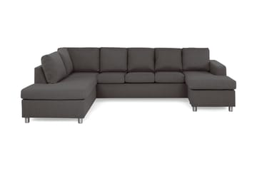 Crazy 5-sits Vänstervänd U-formad Soffa med Divan och Schäslong i Tyg