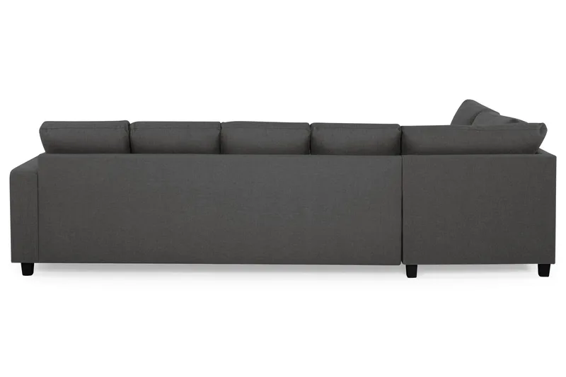 Crazy 5-sits Vänstervänd U-formad Soffa med Divan och Schäslong i Tyg - Mörkgrå - Möbler - Soffa - U-soffa