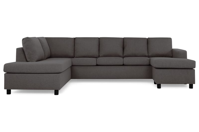 Crazy 5-sits Vänstervänd U-formad Soffa med Divan och Schäslong i Tyg - Mörkgrå - Möbler - Soffa - U-soffa