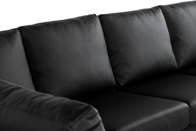 Crazy 5-sits Vänstervänd U-formad X-Large Soffa med Divan och Schäslong i Konstläder - Svart - Möbler - Soffa - U-soffa