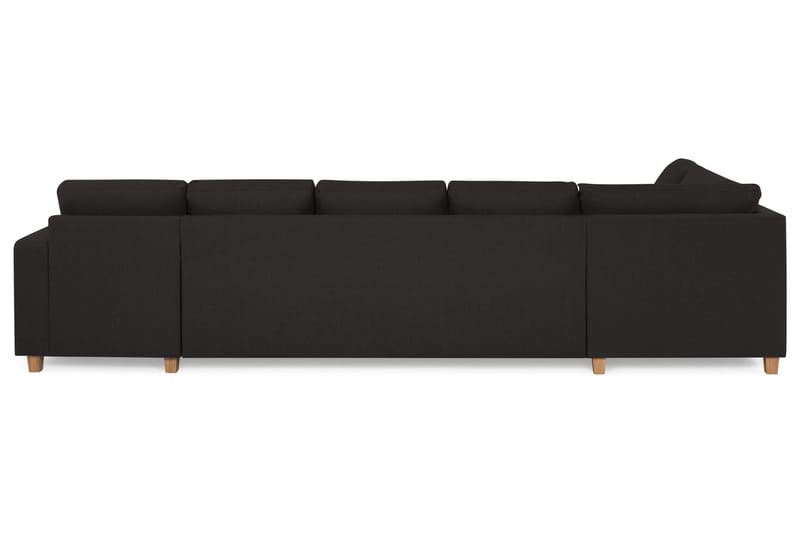 Crazy 5-sits Vänstervänd U-formad X-Large Soffa med Divan och Schäslong i Tyg - Antracit - Möbler - Soffa - U-soffa