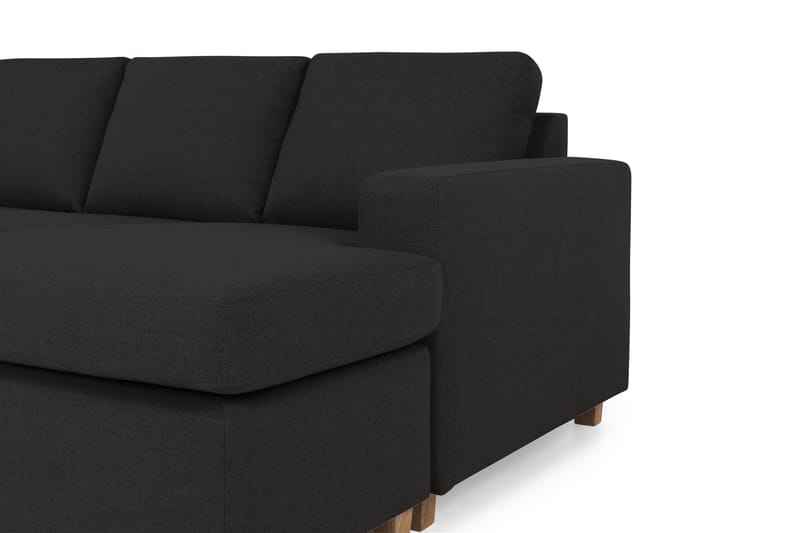 Crazy 5-sits Vänstervänd U-formad X-Large Soffa med Divan och Sch�äslong i Tyg - Antracit - Möbler - Soffa - U-soffa