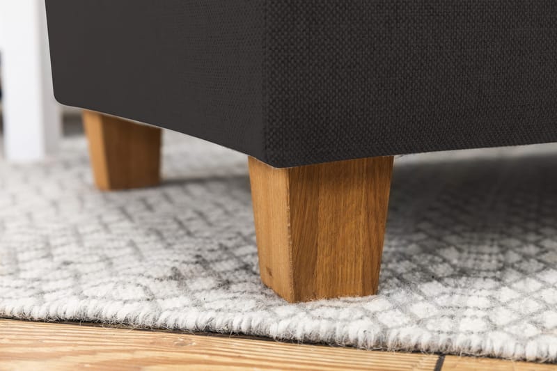 Crazy 5-sits Vänstervänd U-formad X-Large Soffa med Divan och Schäslong i Tyg - Antracit - Möbler - Soffa - U-soffa