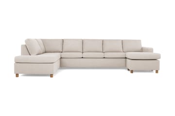 Crazy 5-sits Vänstervänd U-formad X-Large Soffa med Divan och Schäslong i Tyg