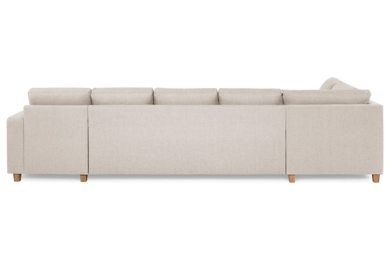 Crazy 5-sits Vänstervänd U-formad X-Large Soffa med Divan och Schäslong i Tyg - Beige - Möbler - Soffa - U-soffa