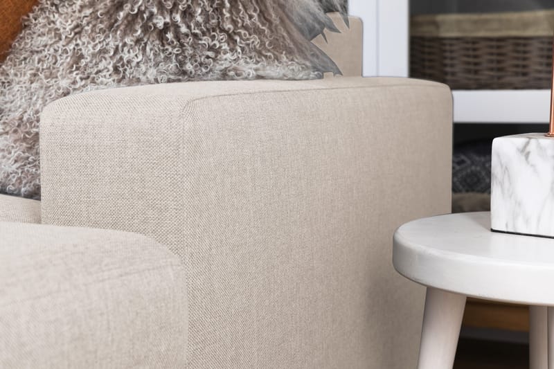 Crazy 5-sits Vänstervänd U-formad X-Large Soffa med Divan och Schäslong i Tyg - Beige - Möbler - Soffa - U-soffa