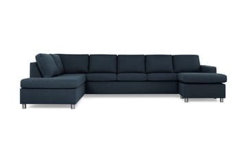 Crazy 5-sits Vänstervänd U-formad X-Large Soffa med Divan och Schäslong i Tyg