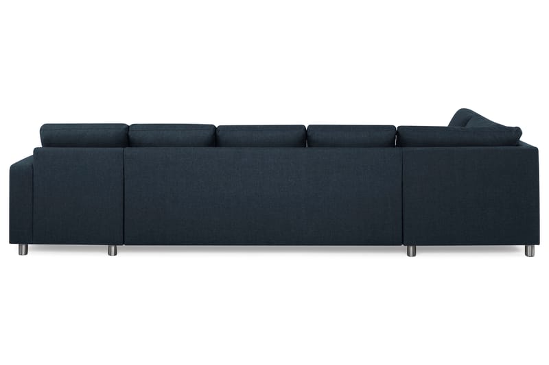 Crazy 5-sits Vänstervänd U-formad X-Large Soffa med Divan och Schäslong i Tyg - Blå - Möbler - Soffa - U-soffa