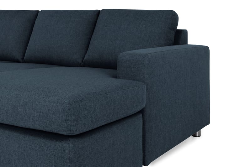 Crazy 5-sits Vänstervänd U-formad X-Large Soffa med Divan och Schäslong i Tyg - Blå - Möbler - Soffa - U-soffa