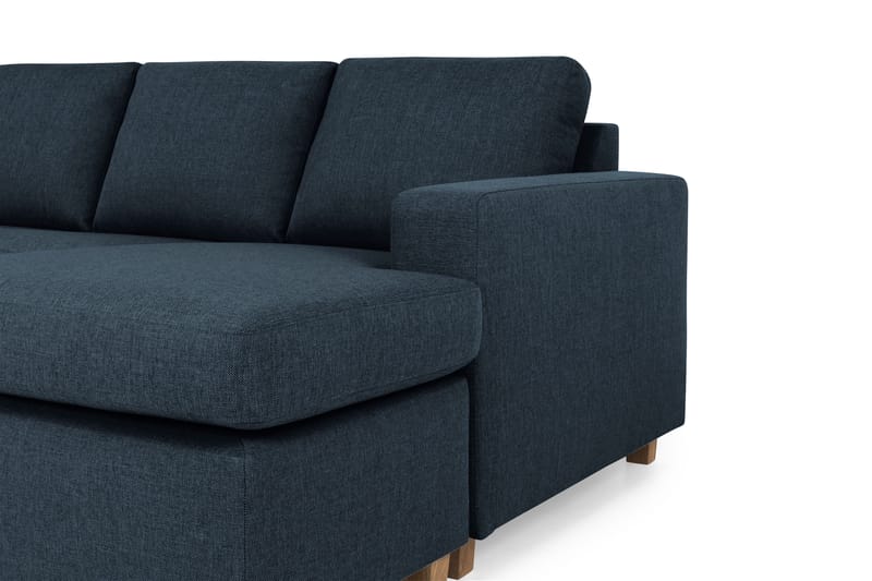 Crazy 5-sits Vänstervänd U-formad X-Large Soffa med Divan och Schäslong i Tyg - Blå - Möbler - Soffa - U-soffa