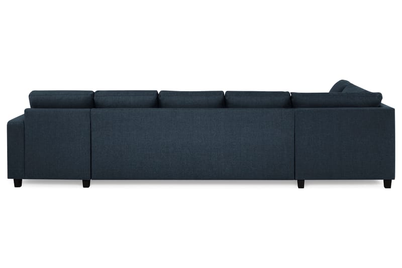 Crazy 5-sits Vänstervänd U-formad X-Large Soffa med Divan och Schäslong i Tyg - Blå - Möbler - Soffa - U-soffa
