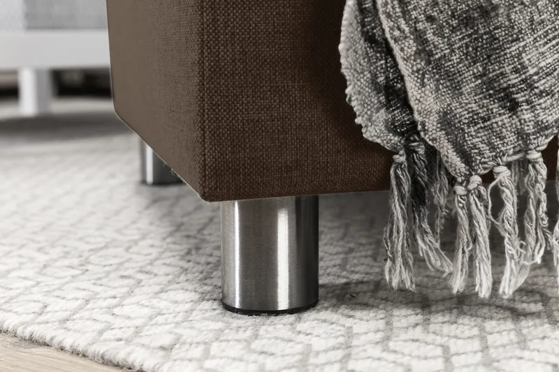 Crazy 5-sits Vänstervänd U-formad X-Large Soffa med Divan och Schäslong i Tyg - Brun - Möbler - Soffa - U-soffa