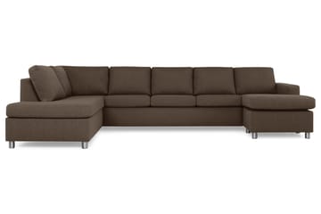 Crazy 5-sits Vänstervänd U-formad X-Large Soffa med Divan och Schäslong i Tyg