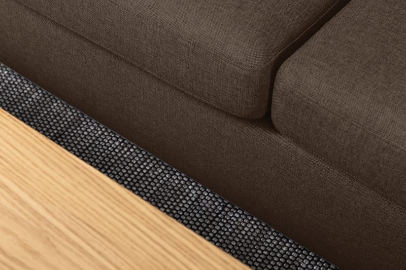 Crazy 5-sits Vänstervänd U-formad X-Large Soffa med Divan och Schäslong i Tyg - Brun - Möbler - Soffa - U-soffa