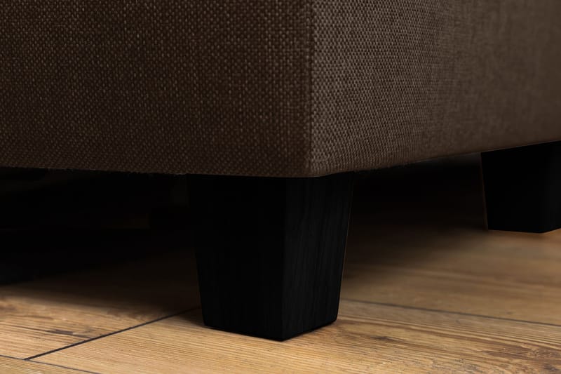 Crazy 5-sits Vänstervänd U-formad X-Large Soffa med Divan och Schäslong i Tyg - Brun - Möbler - Soffa - U-soffa