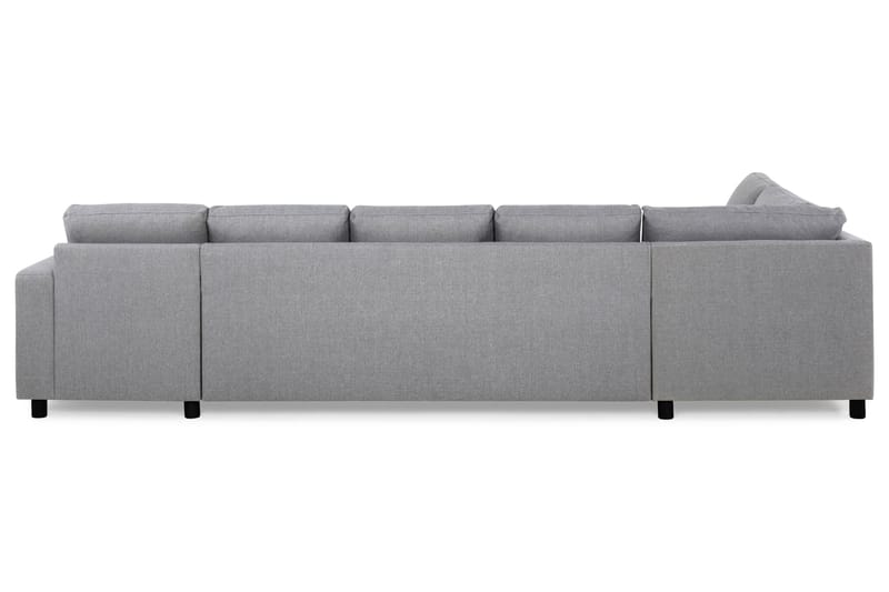 Crazy 5-sits Vänstervänd U-formad X-Large Soffa med Divan och Schäslong i Tyg - Grå - Möbler - Soffa - U-soffa