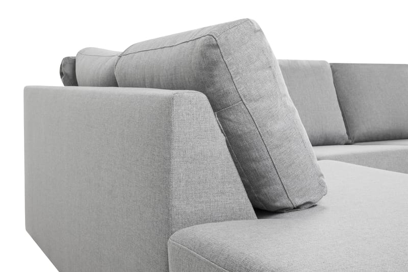 Crazy 5-sits Vänstervänd U-formad X-Large Soffa med Divan och Schäslong i Tyg - Grå - Möbler - Soffa - U-soffa