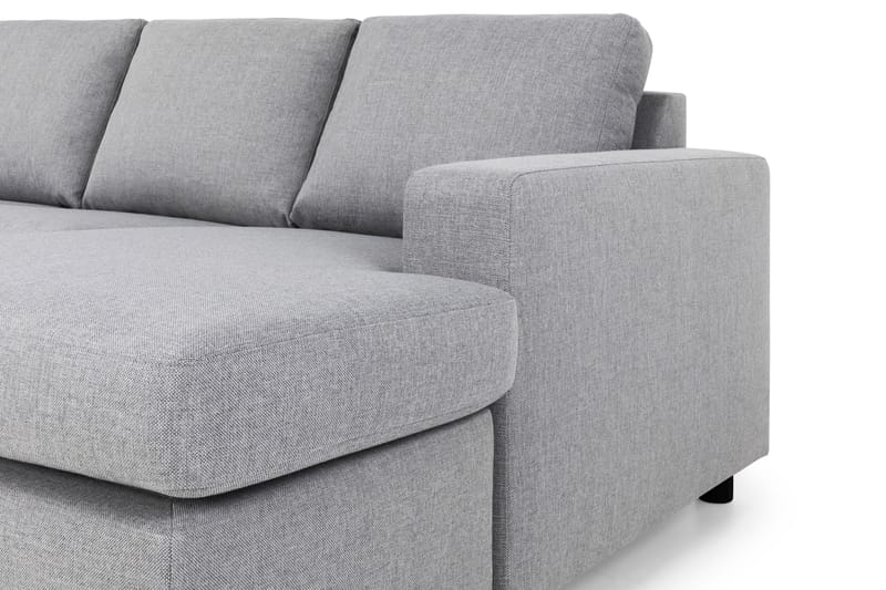 Crazy 5-sits Vänstervänd U-formad X-Large Soffa med Divan och Schäslong i Tyg - Grå - Möbler - Soffa - U-soffa