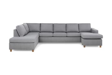 Crazy 5-sits Vänstervänd U-formad X-Large Soffa med Divan och Schäslong i Tyg