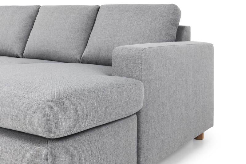 Crazy 5-sits Vänstervänd U-formad X-Large Soffa med Divan och Schäslong i Tyg - Grå - Möbler - Soffa - U-soffa