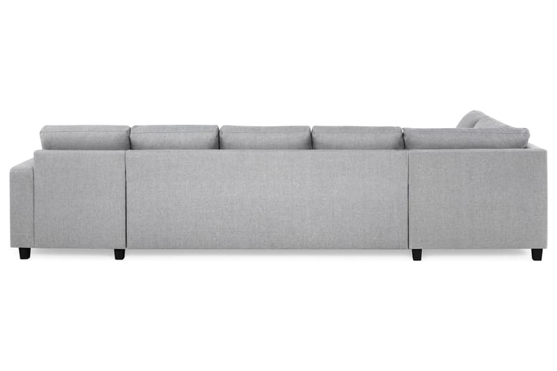 Crazy 5-sits Vänstervänd U-formad X-Large Soffa med Divan och Schäslong i Tyg - Grå - Möbler - Soffa - U-soffa
