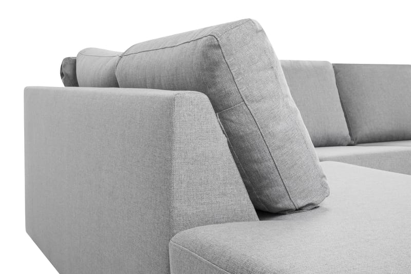Crazy 5-sits Vänstervänd U-formad X-Large Soffa med Divan och Schäslong i Tyg - Grå - Möbler - Soffa - U-soffa