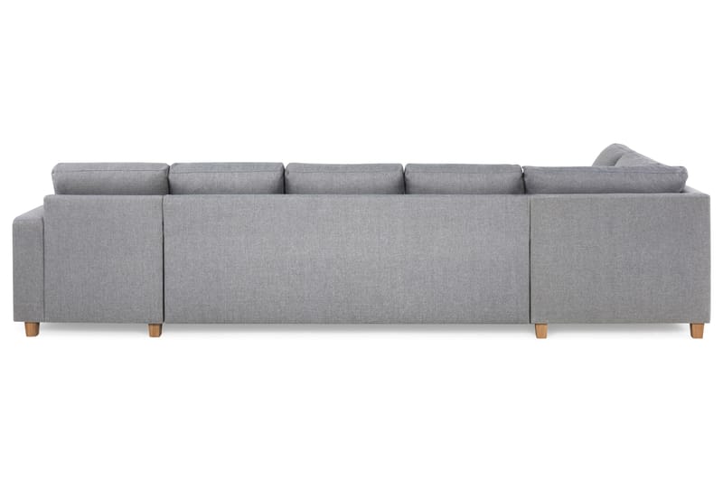 Crazy 5-sits Vänstervänd U-formad X-Large Soffa med Divan och Schäslong i Tyg - Grå - Möbler - Soffa - U-soffa