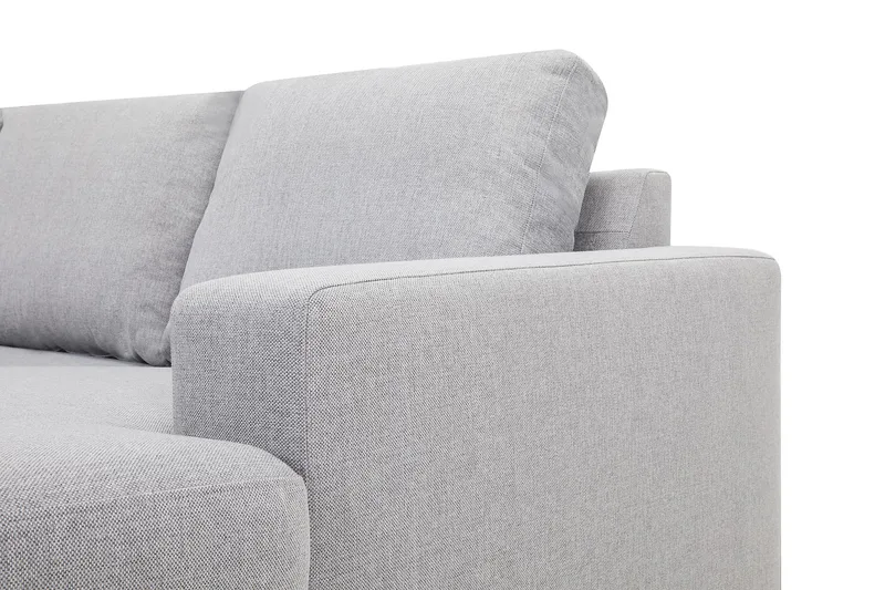 Crazy 5-sits Vänstervänd U-formad X-Large Soffa med Divan och Schäslong i Tyg - Grå - Möbler - Soffa - U-soffa
