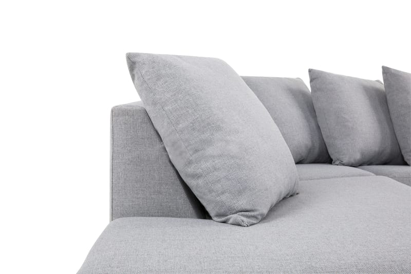 Crazy 5-sits Vänstervänd U-formad X-Large Soffa med Divan och Schäslong i Tyg inkl Kuvertkuddar - Grå - Möbler - Soffa - U-soffa