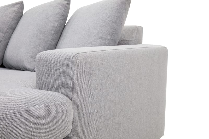 Crazy 5-sits Vänstervänd U-formad X-Large Soffa med Divan och Schäslong i Tyg inkl Kuvertkuddar - Grå - Möbler - Soffa - U-soffa