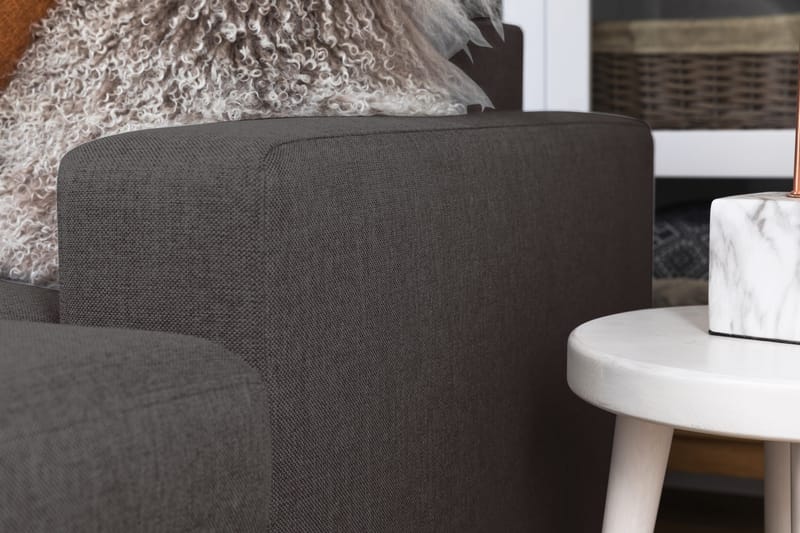 Crazy 5-sits Vänstervänd U-formad X-Large Soffa med Divan och Schäslong i Tyg - Mörkgrå - Möbler - Soffa - U-soffa