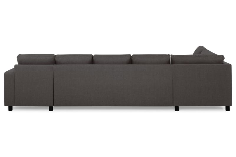Crazy 5-sits Vänstervänd U-formad X-Large Soffa med Divan och Schäslong i Tyg - Mörkgrå - Möbler - Soffa - U-soffa