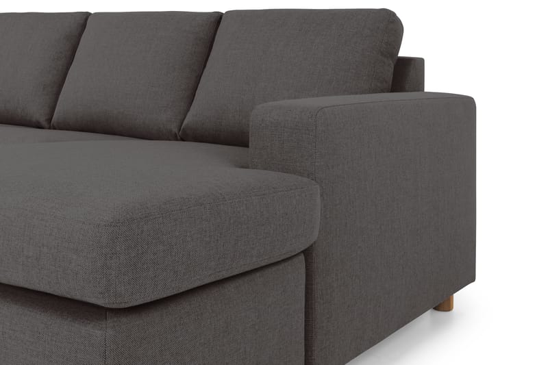 Crazy 5-sits Vänstervänd U-formad X-Large Soffa med Divan och Schäslong i Tyg - Mörkgrå - Möbler - Soffa - U-soffa