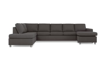 Crazy 5-sits Vänstervänd U-formad X-Large Soffa med Divan och Schäslong i Tyg