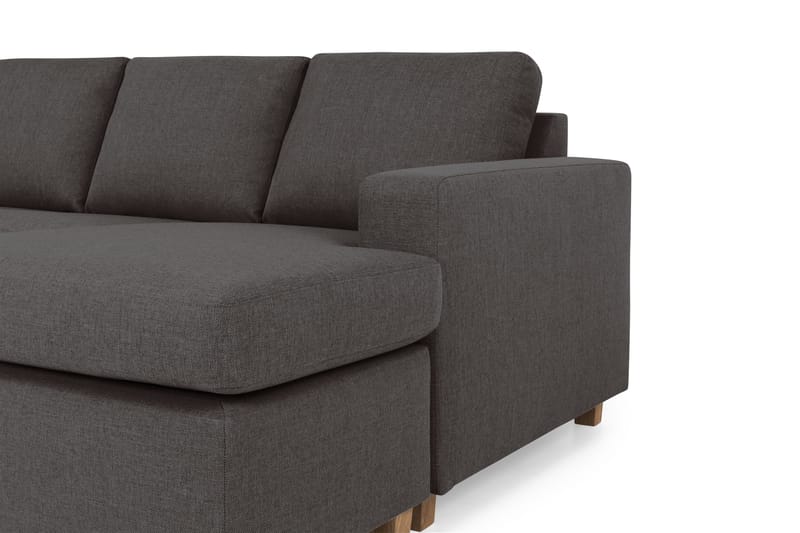 Crazy 5-sits Vänstervänd U-formad X-Large Soffa med Divan och Schäslong i Tyg - Mörkgrå - Möbler - Soffa - U-soffa