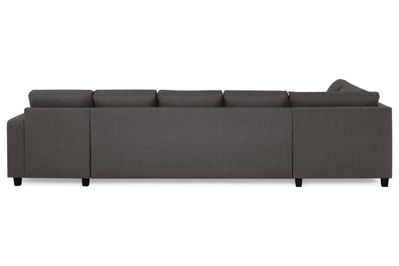 Crazy 5-sits Vänstervänd U-formad X-Large Soffa med Divan och Schäslong i Tyg - Mörkgrå - Möbler - Soffa - U-soffa