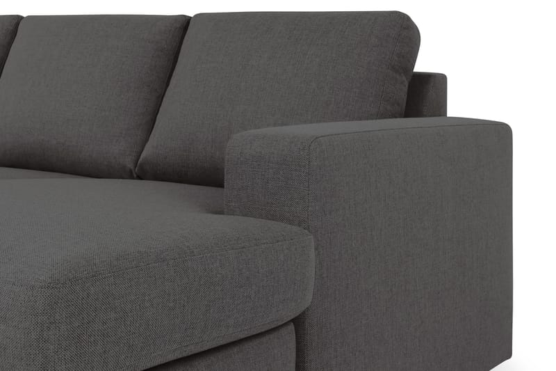 Crazy 5-sits Vänstervänd U-formad X-Large Soffa med Divan och Schäslong i Tyg - Mörkgrå - Möbler - Soffa - U-soffa