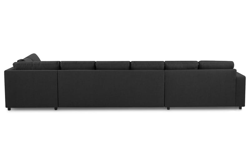 Crazy 6-sits Högervänd U-formad XX-Large Soffa med Divan och Schäslong i Tyg - Antracit - Möbler - Soffa - U-soffa