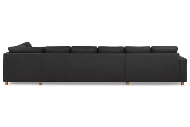 Crazy 6-sits Högervänd U-formad XX-Large Soffa med Divan och Schäslong i Tyg - Antracit - Möbler - Soffa - U-soffa