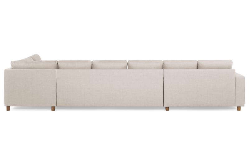 Crazy 6-sits Högervänd U-formad XX-Large Soffa med Divan och Schäslong i Tyg - Beige - Möbler - Soffa - Skinnsoffor