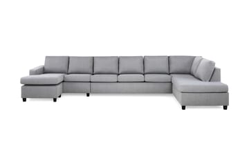 Crazy 6-sits Högervänd U-formad XX-Large Soffa med Divan och Schäslong i Tyg