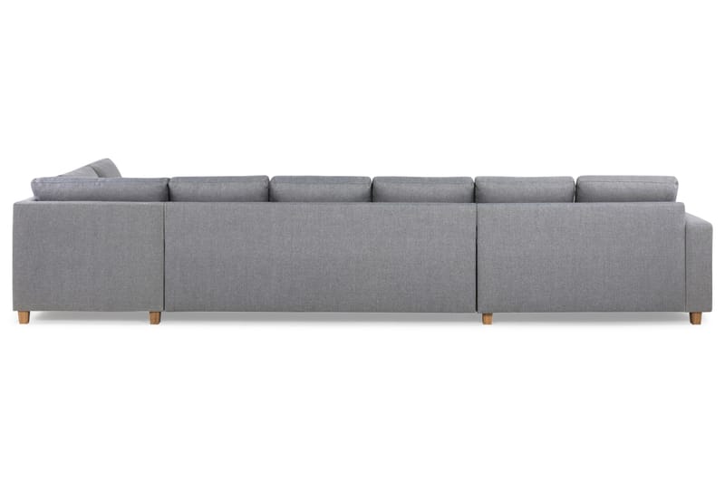 Crazy 6-sits Högervänd U-formad XX-Large Soffa med Divan och Schäslong i Tyg - Grå - Möbler - Soffa - U-soffa